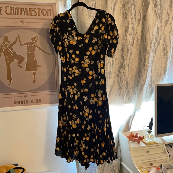 Loco Lindo Venice dress lemon print - Picture 2 of 3
